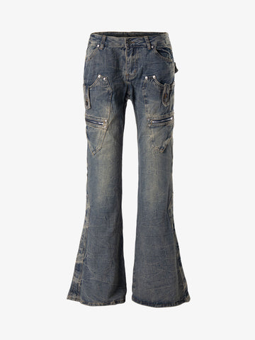 Stud Low-Rise Bootcut Jeans