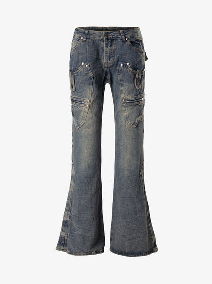 Stud Low-Rise Bootcut Jeans