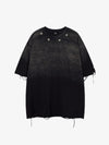 Embroidered Ripped Distressed Tee