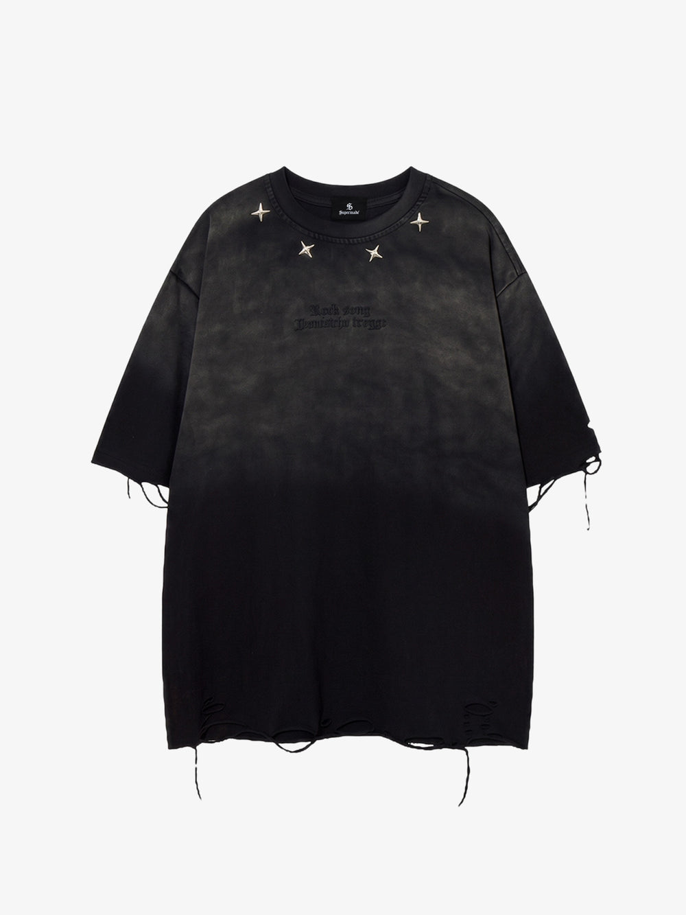 Embroidered Ripped Distressed Tee