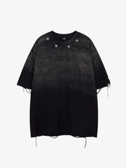Embroidered Ripped Distressed Tee