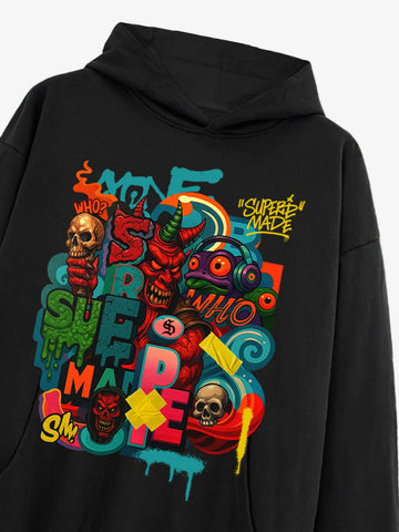 Thesupermade Devil Street Graffiti Carnival Hoodie 