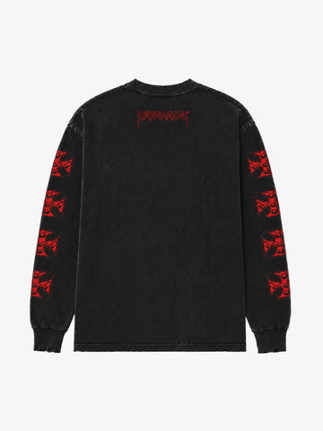 Skull Cross Graphic Long Sleeve Tee