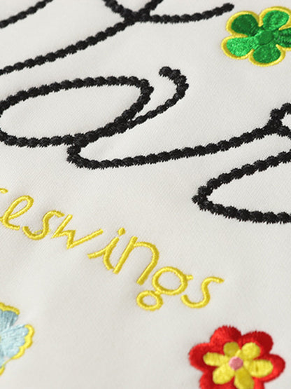 Embroidered Floral Hoodie for Casual Wear - Perfect for Spring and Fall 