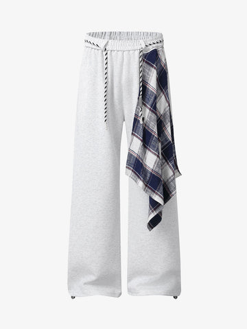 Plaid Patchwork Sweatpants 