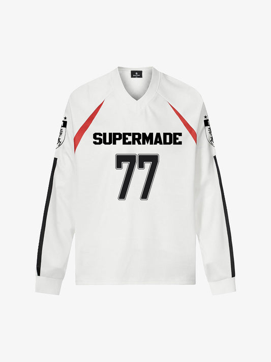 Sporty Long Sleeve Jersey with Bold Number Design for Active Enthusiasts 