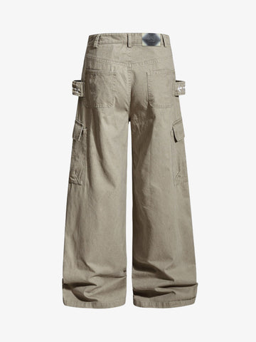 Vintage Strap Detail Carpenter Pants 