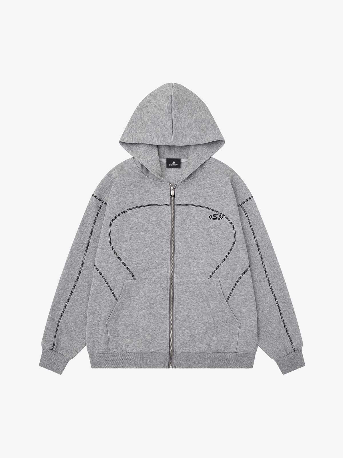 Sweat à capuche zippé brodé du logo