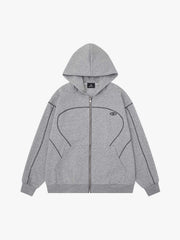 Sweat à capuche zippé brodé du logo