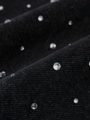 Pantaloncini di jeans ricamati con perle
