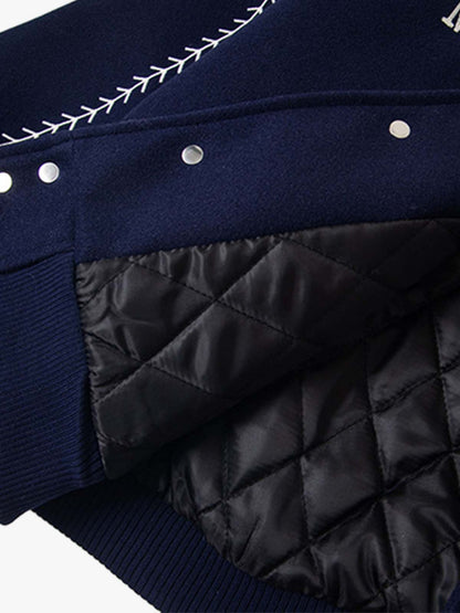 Baseball Stitch Embroidered Varsity Jacket