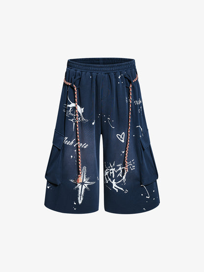 Graffiti Cropped Pants