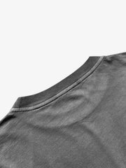 Playful Web-Ad Graphic Distressed Boxy Long Sleeve Tee