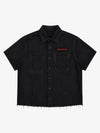Mending Detail Cotton Shirt