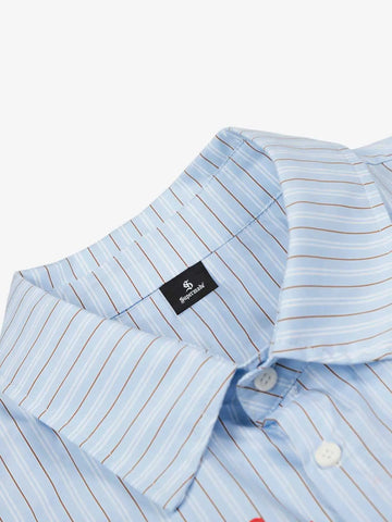 Fun Graffiti Striped Graphic Button-Up Shirt 