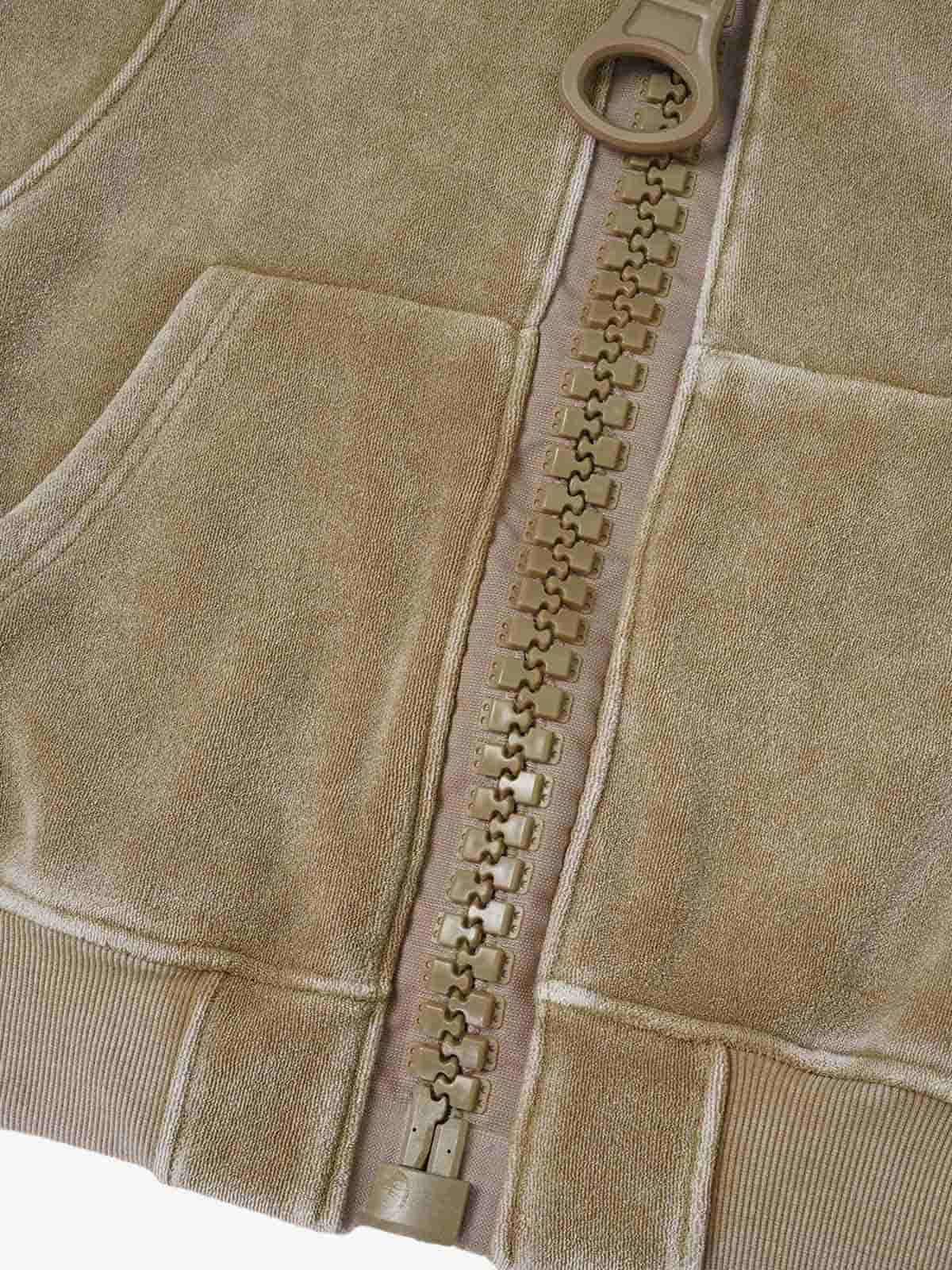 Oversized-Zip Fleece-Lined Hoodie