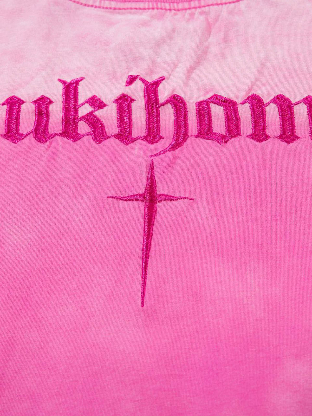 Oversized Cross and Studed T-Shirt 
