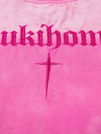 Oversized Cross and Studed T-Shirt 