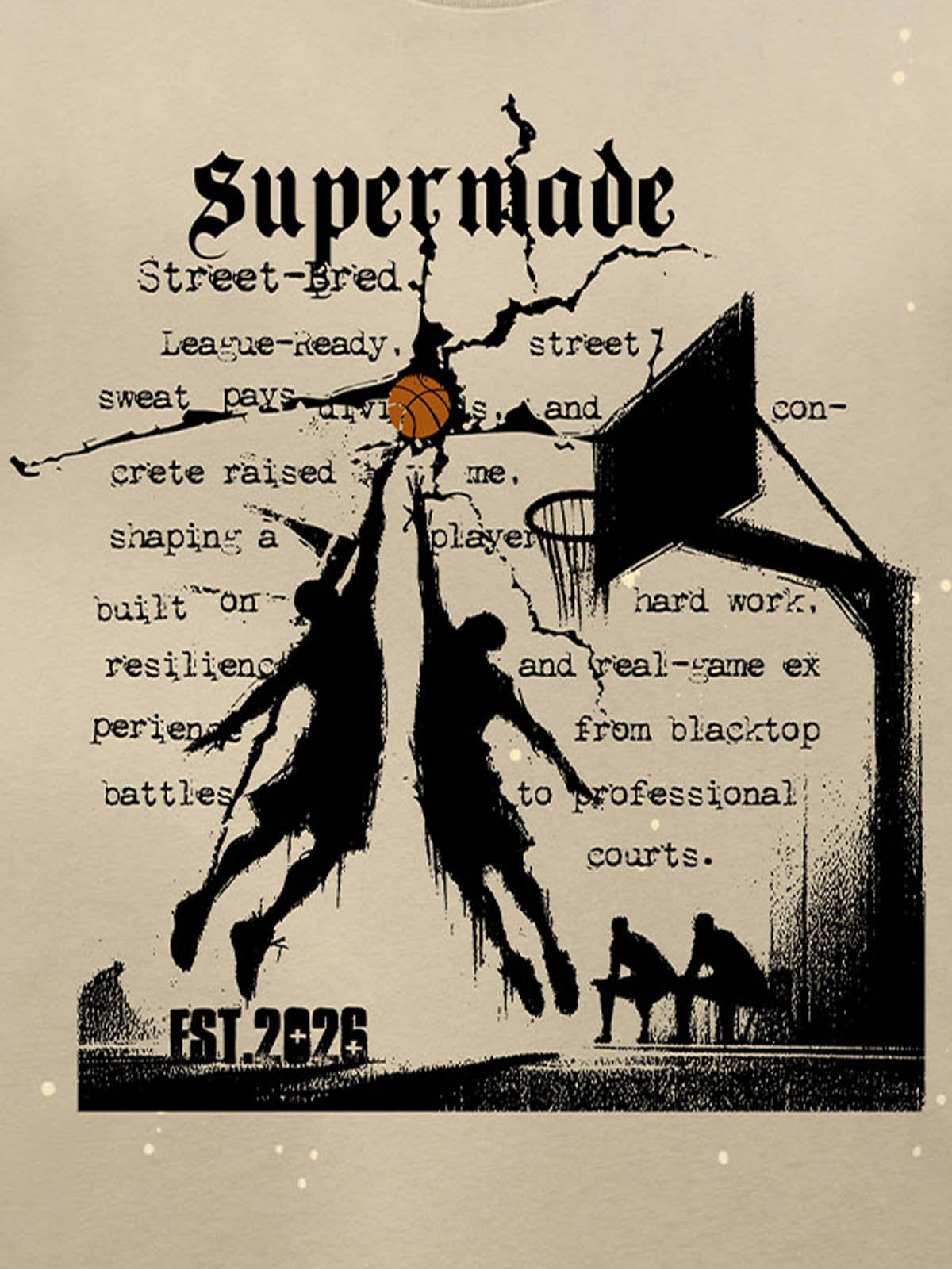 thesupermade Street Basketball  training pattern T-Shirt 