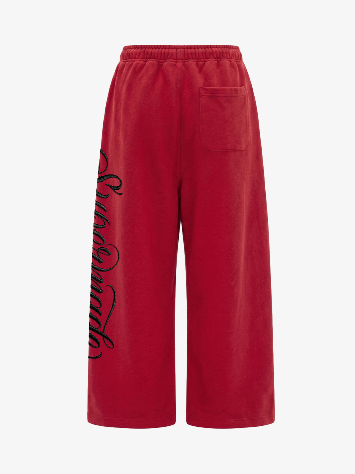 Fleece Jogger Pants with Embroidered Script Detail