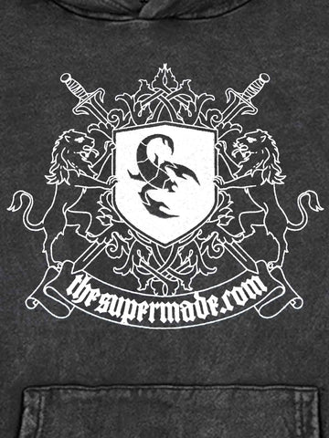Scorpion Patch Washed Hoodie
