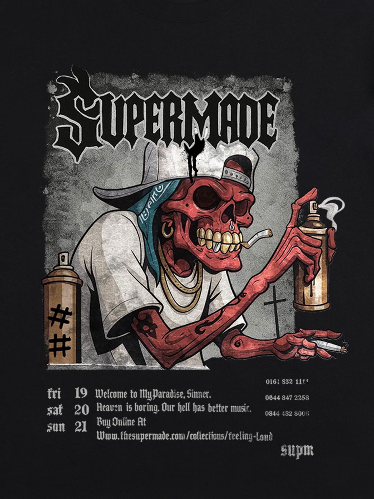 Graphic Tee with Bold Skull Design for Men 