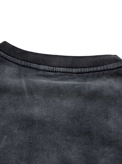 Thesupermade Washed Heavy-duty Letter Embroidered Waistcoat 