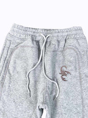 Embroidered Cropped Crewneck Sweatshirt & Relaxed Jogger Set