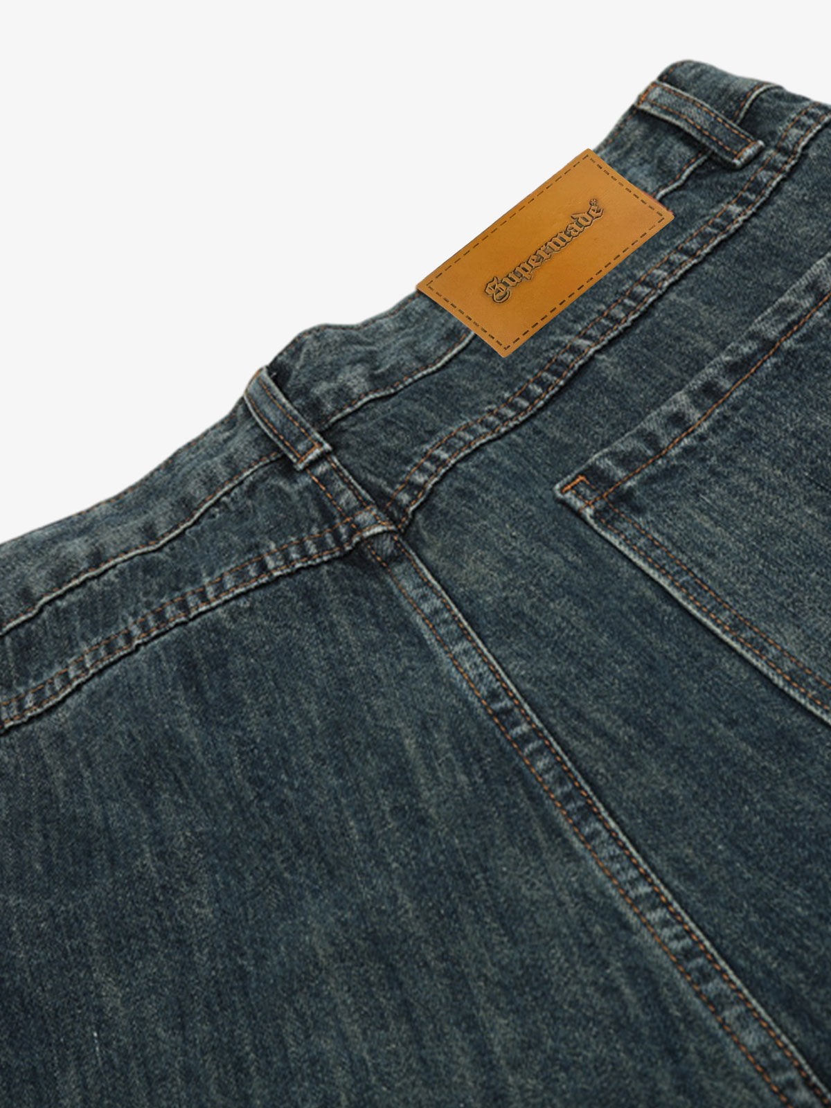 Deconstructed Multi-pocket Cargo Denim Jorts 