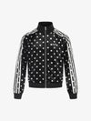 Polka Dot Stand Collar Zip Jacket