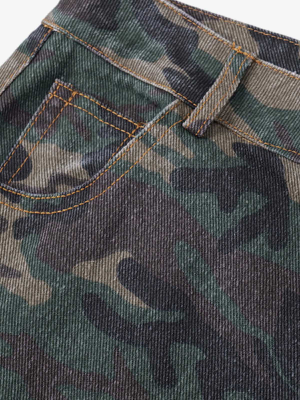 Camouflage Wide-Leg Pants for Women - Stylish and Versatile Design 