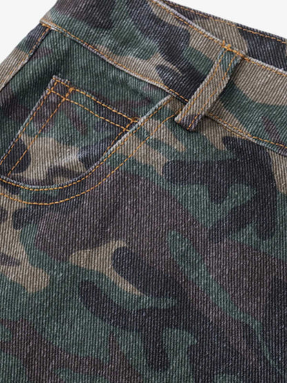 Camouflage Wide-Leg Pants for Women - Stylish and Versatile Design 