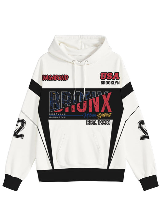 Retro Urban Street Bronx Pattern Hoodie 
