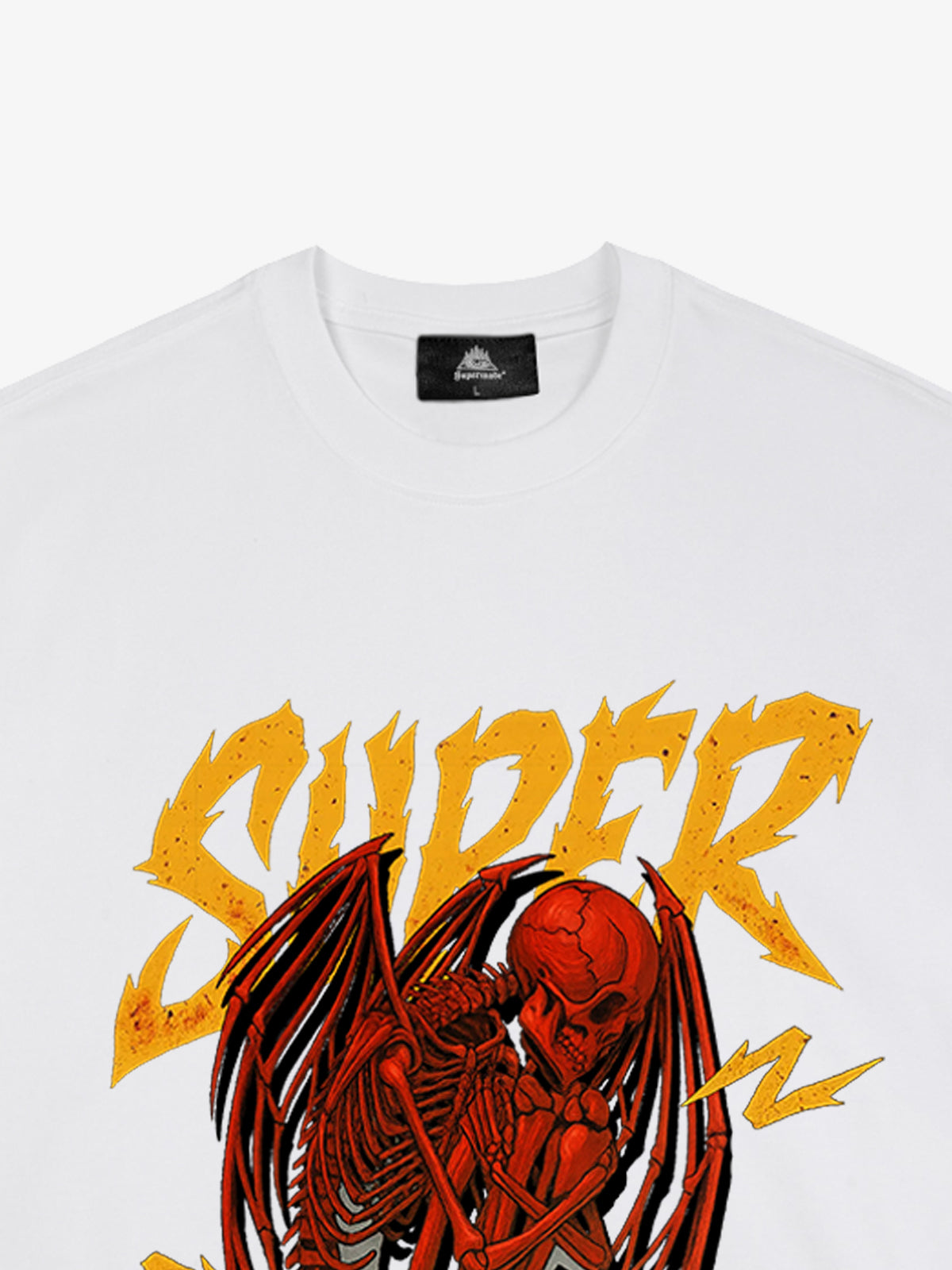 Street Angel and Devil Hatching Pattern T-shirt 