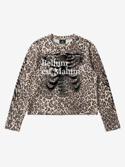 Skeleton Graphic Tongue-Stud Long Sleeve Tee