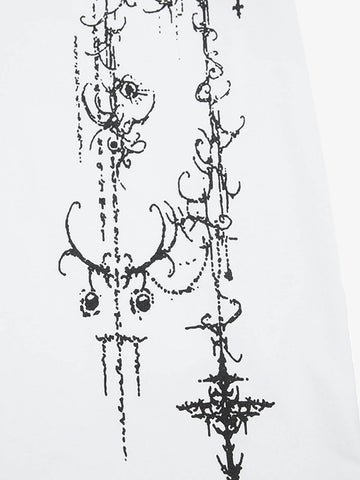 Gothic Thorns Pattern T-Shirt