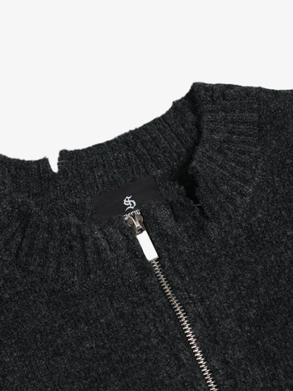 Stylish Half-Zip Knit Sweater for Men - Perfect for Casual and Outdoor Wear 