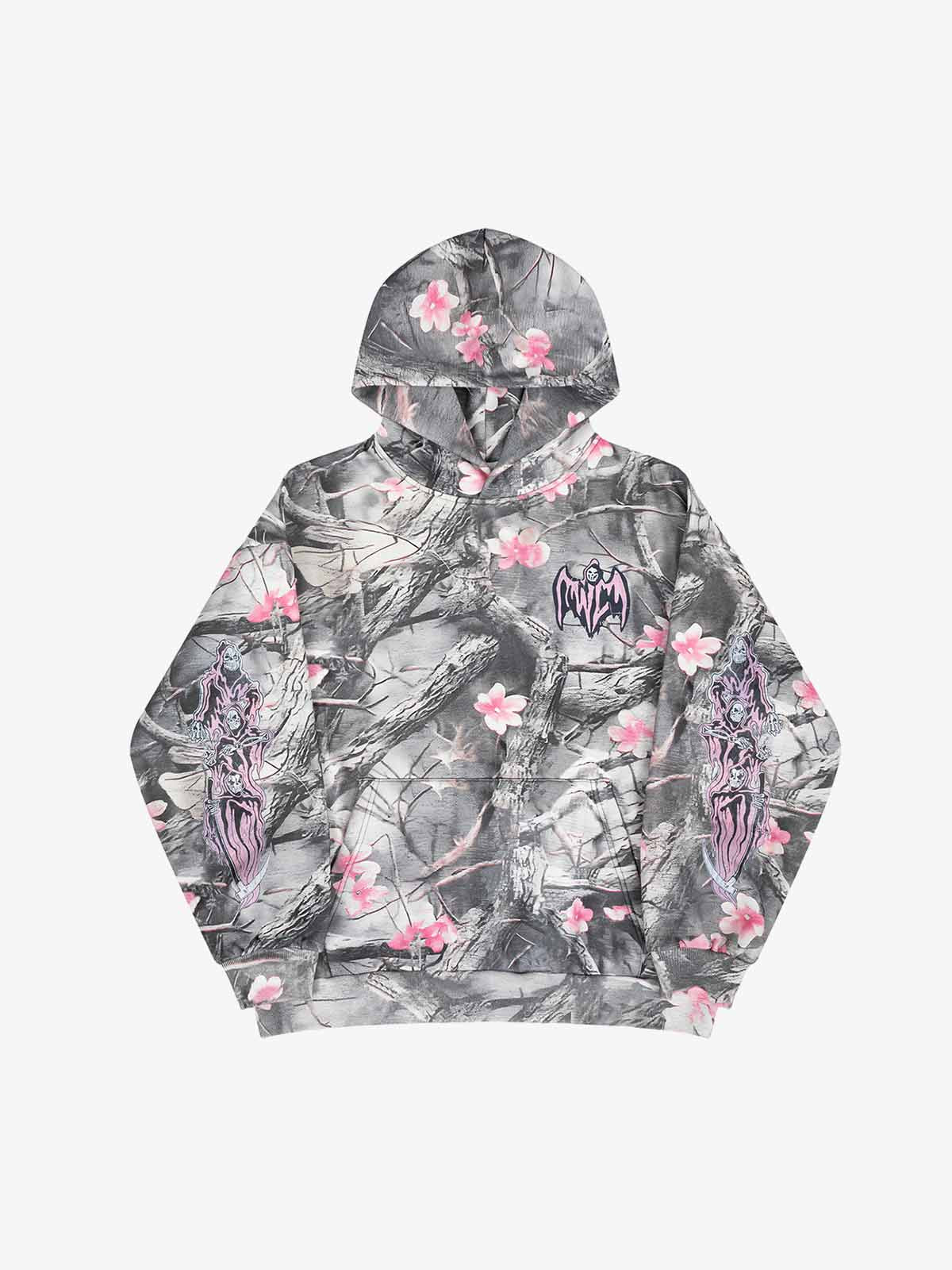 Vintage Floral Devil All-Over Print Hoodie 