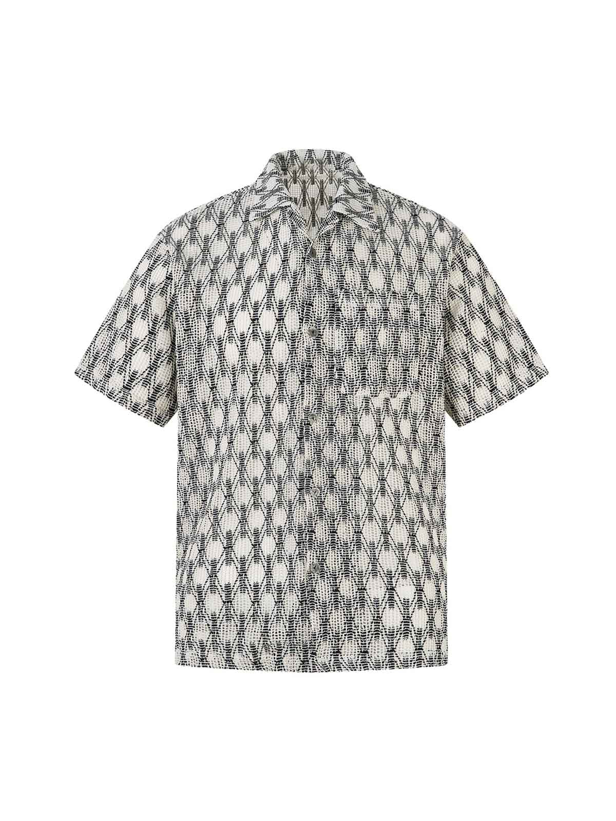Crochet Hollow Button-Up Shirt 