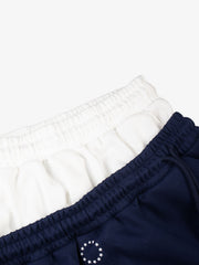 Playful Graphic Double-Waist Layered Sweatpants