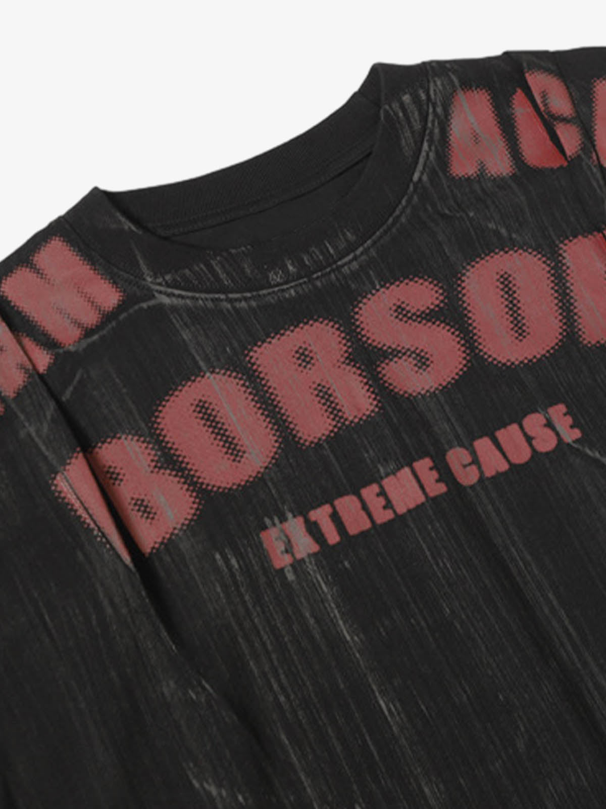 Painted Distressed Print Short-sleeved T-shirt 
