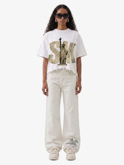 Liberty Graphic Washed Ripped T-Shirt 