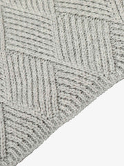 Retro Contrast Collar Embroidery Knit Sweater 
