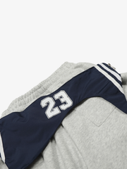 Foldover Striped Baggy Sweatpants