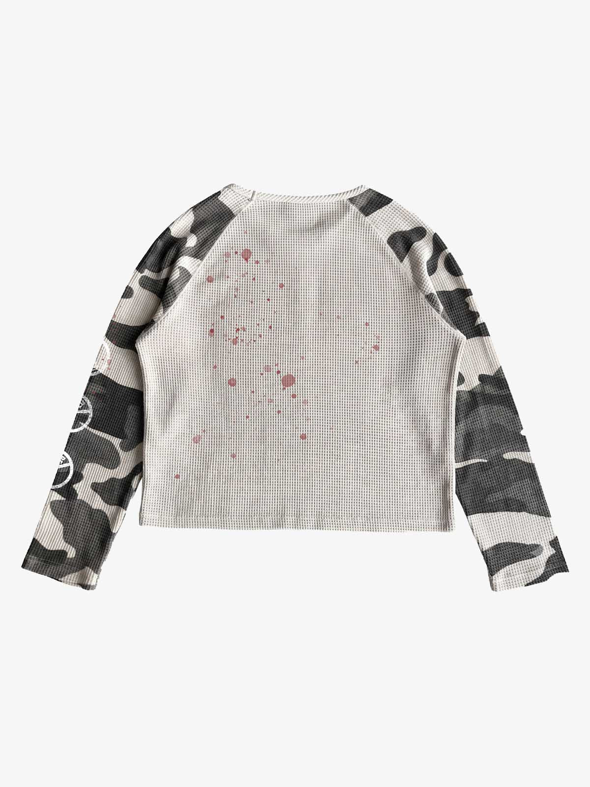 Camo Waffle Raglan Long Sleeve Tee
