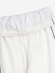 Color Block Embroidered Foldover-Waist Drawstring Track Pants