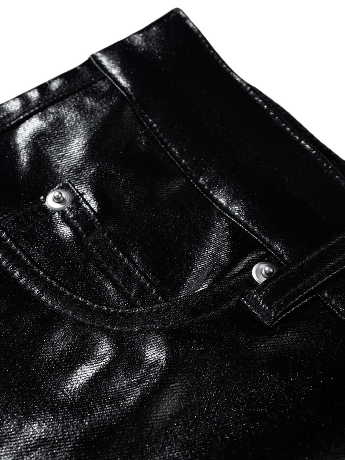 Thesupermade Glossy Patent Leather Flare Pants