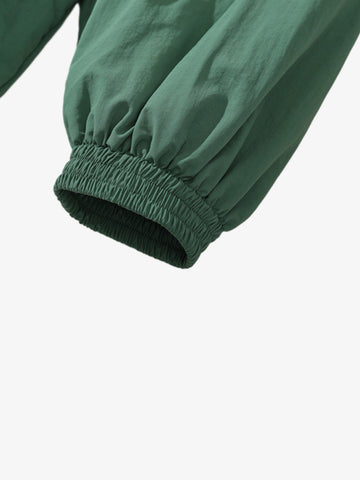 Color Block Full-Zip Nylon Windbreaker