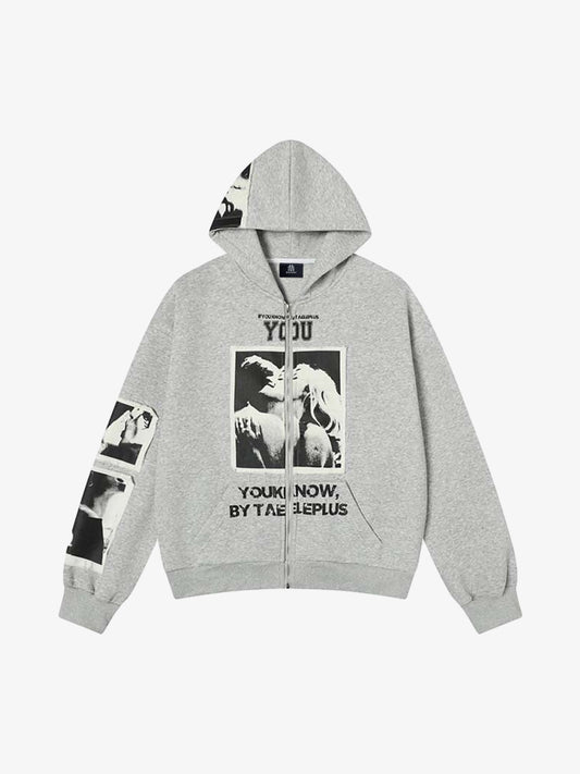 Stylish Graphic Hoodie with Unique Horse Print Design for Casual Wear 