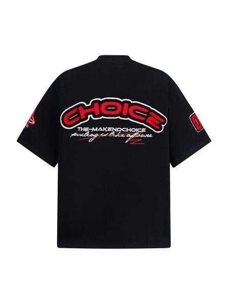 Heavy Embroidery Patch Embroidered T-shirt 